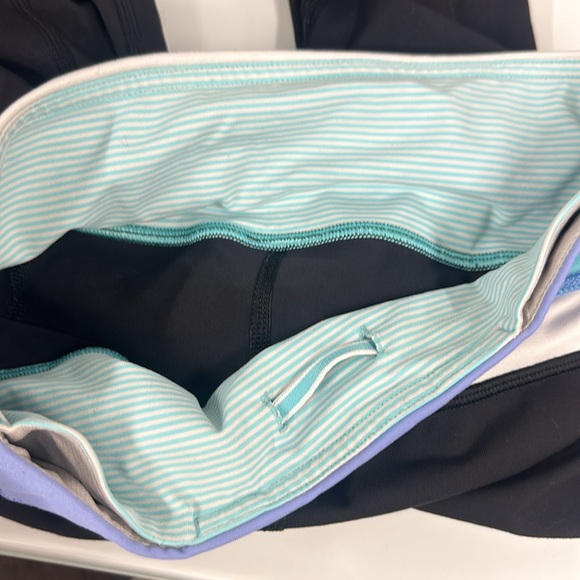 Lululemon women black straight leg elastic waist mid calf legging 4 - Picture 6 of 7